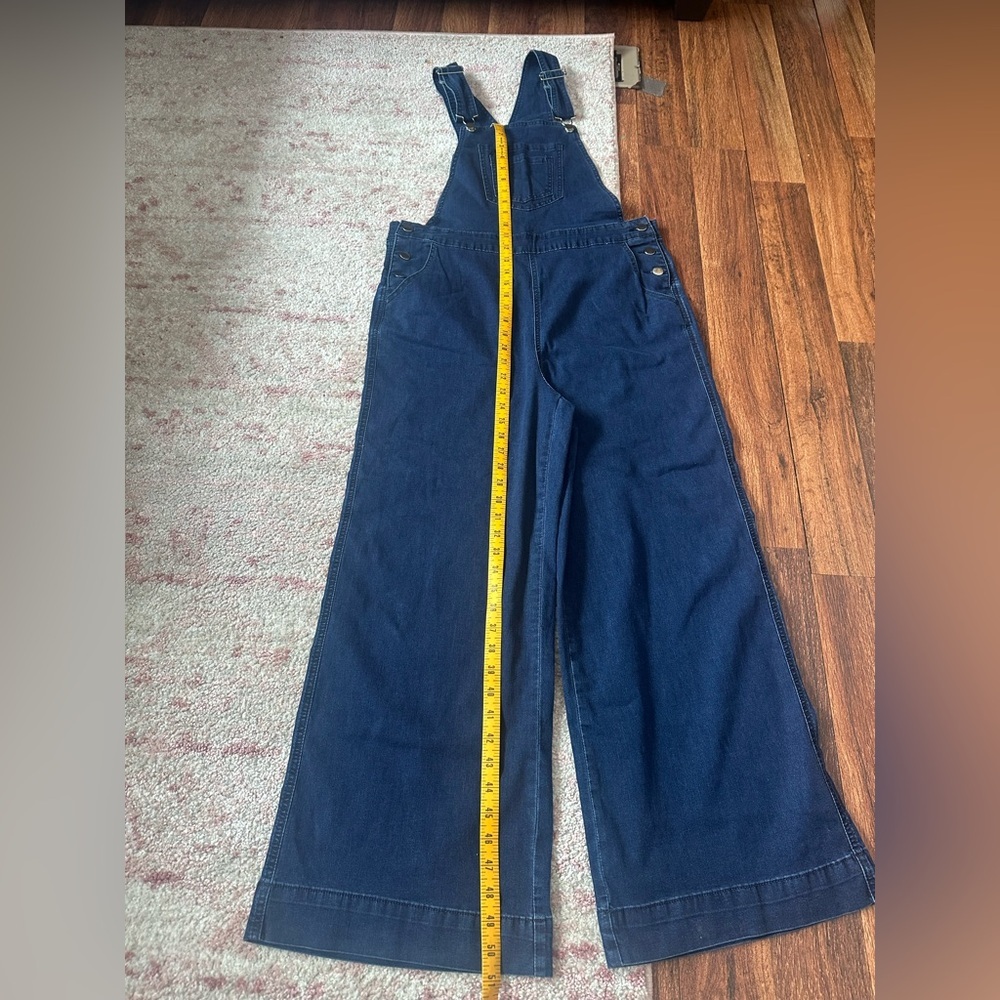 Women's Blue Denim Jumpsuit - Picture 3 of 13